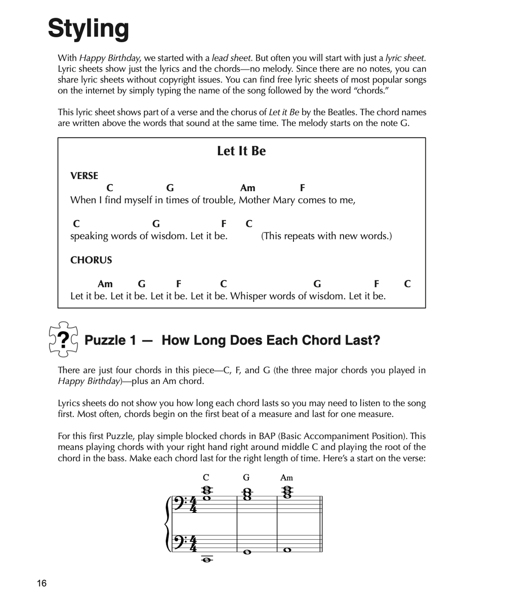 Forrest Kinney – Piano PDF with Studio License - Puzzle Play 1B